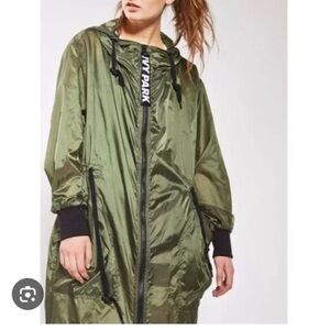 IVY PARK Khaki Hooded Utility Jacket with pockets